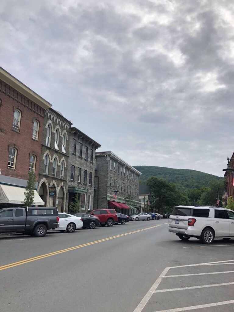 View of the main street of Shelburne Falls, Massachusetts