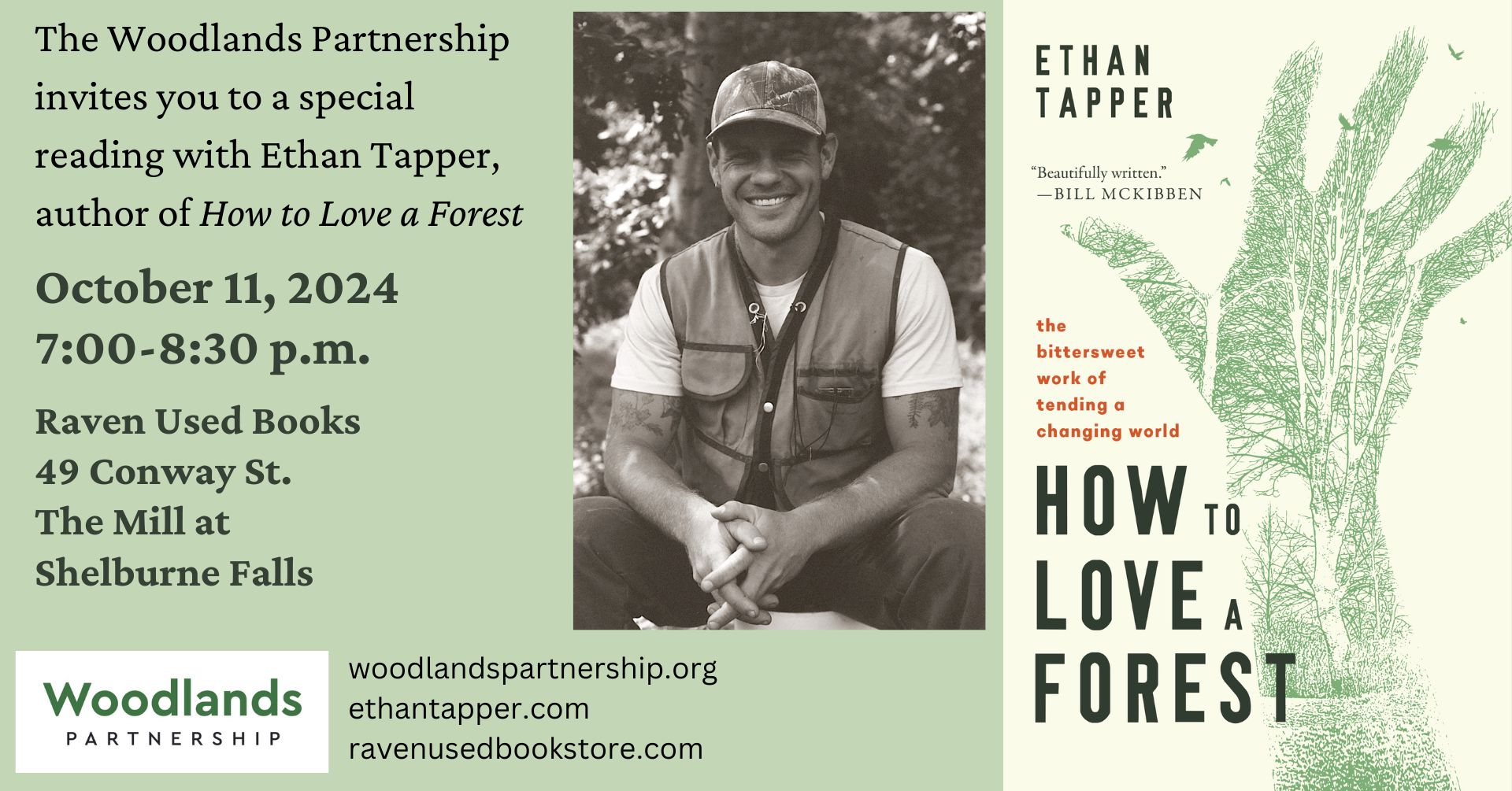 flyer with Ethan Tapper's book and photo