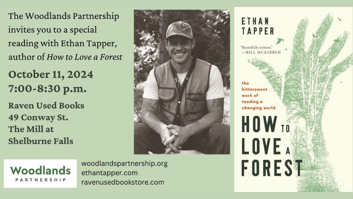 Flyer showing Ethan Tapper's author photo and new book